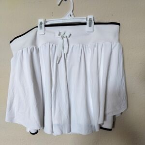 All in Motion White Skirt with Black Accents Skort
